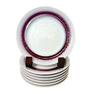 Pfaltzgraff Everyday Eclipse Plum Purple - Lot Of 7 - 8" Salad Plate